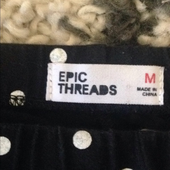 Polka dot black and white leggings, Epic Threads. - Picture 4 of 4